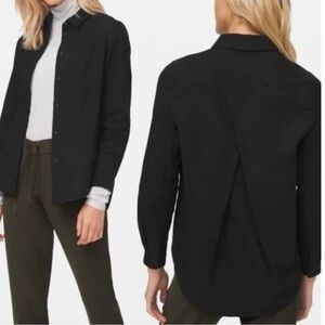 Lululemon Women's Black oversized flannel Button-Up Shirt (no tags)